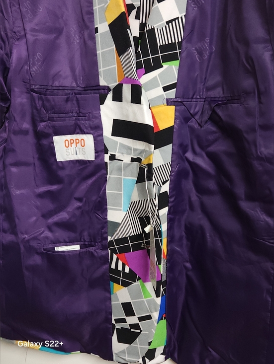 OppoSuits "Testival" Retro TV Pattern Blazer - Sz 50.  #G12 - Picture 7 of 16